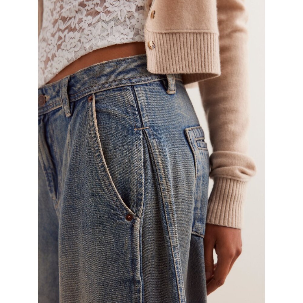 Free People- We The Free Bock Party Trouser Jeans - Picture 6 of 16
